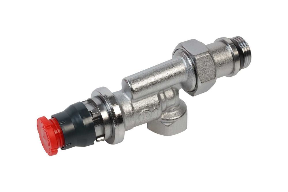 Robinet GIACOMINI R415DBX033 1/2" cu unghi inversat cu opțiune termostatică și echilibrare dinamică a debitului