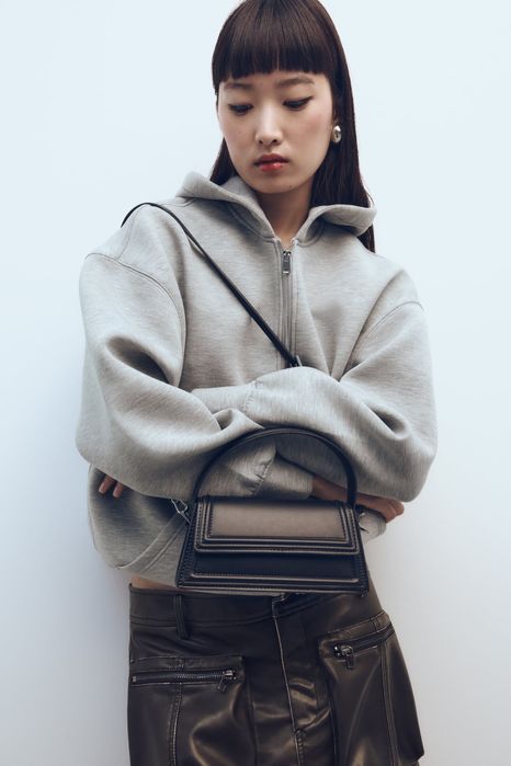 Zara малка кожена чанта