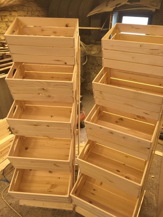 Стелажи от декоративни щайги (касетки)