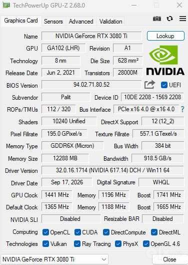 Продается Palit RTX 3080 Ti Gaming Pro 12GB в идеальном состоянии!