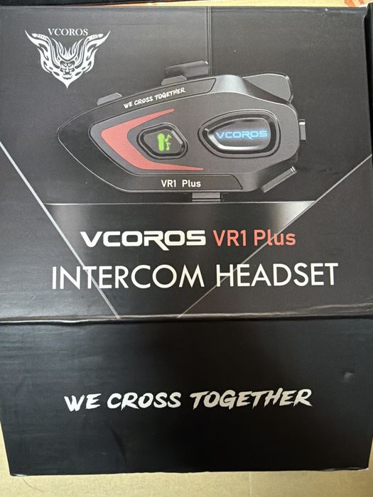 Intercom Moto VCOROS VR1 Plus - Bluetooth, 500m, IP56, USB-C