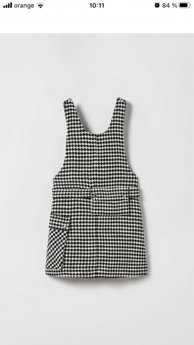 Rochie tip Sarafan cu structura pepit pentru scoala Zara 13-14 ani