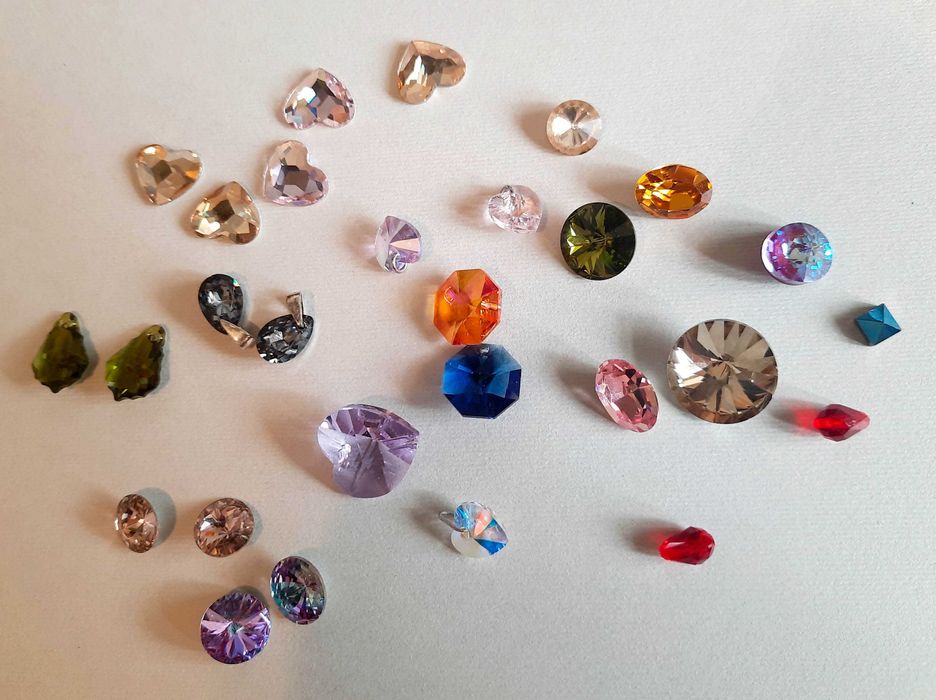 Lot handmade Swarovski Preciosa cercei argint Toho si semipretioase