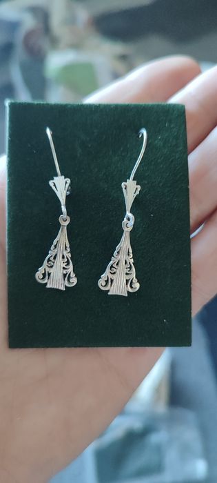 Сребърни ретро обеци ежедневни