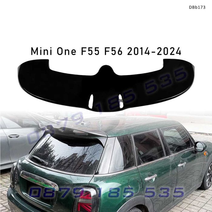 Спойлер за багажник BMW Mini One F55 F56 2014-2024, черен гланц - DBb173 тунинг задно крило покрив мини оне