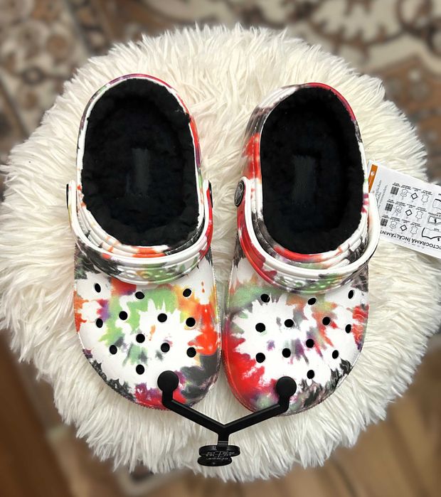 Saboti Crocs Classic Tie-Dye Lined,multicolor,marimea 29-30