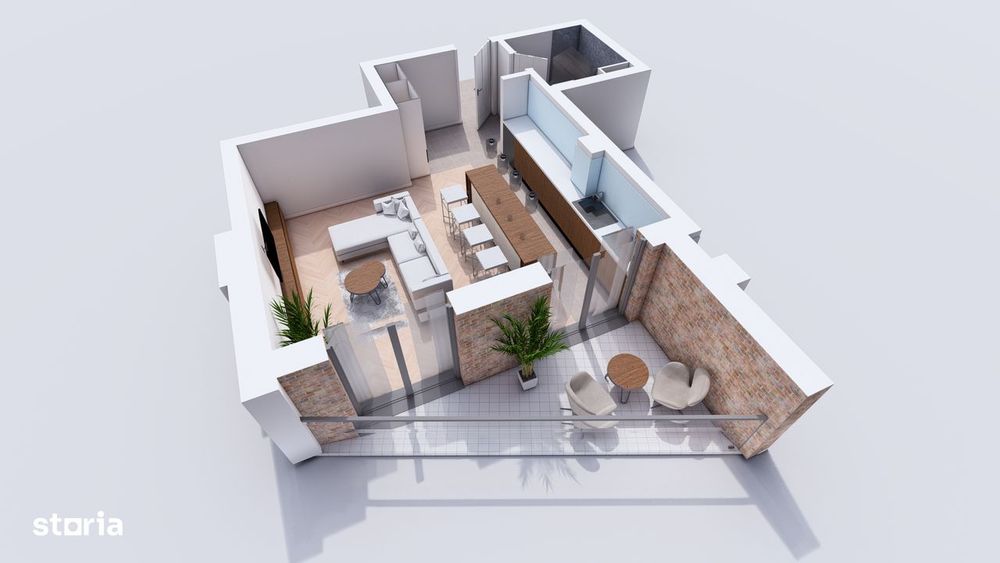 Apartament 43 mp | 1350 €/mp cu parcare inclusă | Predare 12 luni