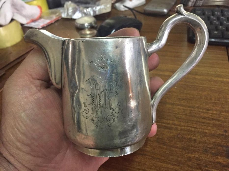 Молочник серебряный 84-е проба