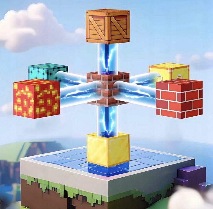 ПРОМО! Куфарче с 92 Магнитни кубчета Майнкрафт, Minecraft magnetic blocks