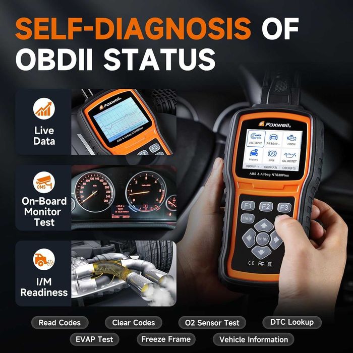 FOXWELL NT630 Plus OBD2 скенер Диагностика за кола кодочетец
