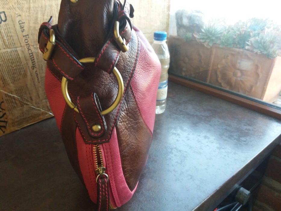 дамска чанта,кожена торба-цикламено,розово естествена кожа