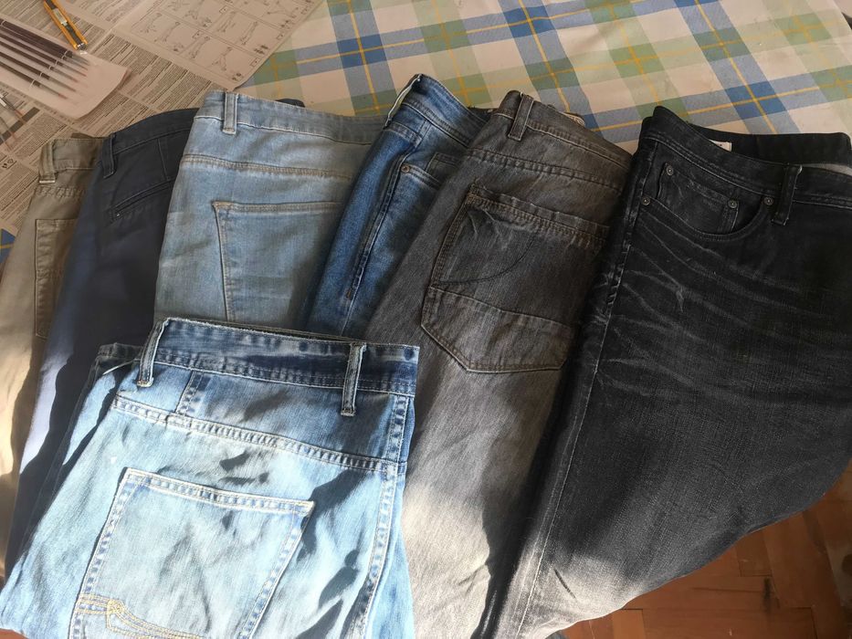 Лот от дънки и панталони, W36, всичко за 60 лева.