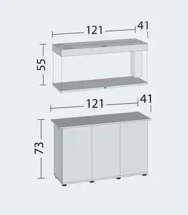 Dulap de bază pentru acvariu Juwel SBX Rio 240 121x41x73 cm alb