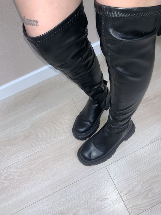 туфли белые, ботинки высокие