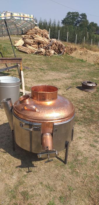 Cazan de tiuca din inox și cupru