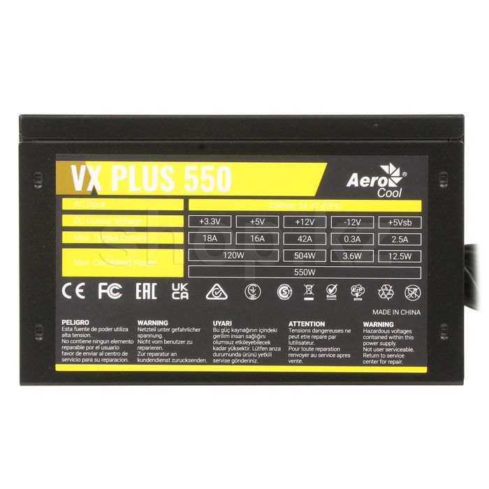 Блок питания ATX 550 W AeroCool VX PLUS Stealth 550