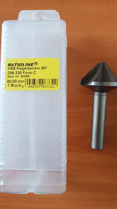 Зенкери за фаска на 90° с цил. опашка; DIN 335-C, HSS, PTG -Германия
