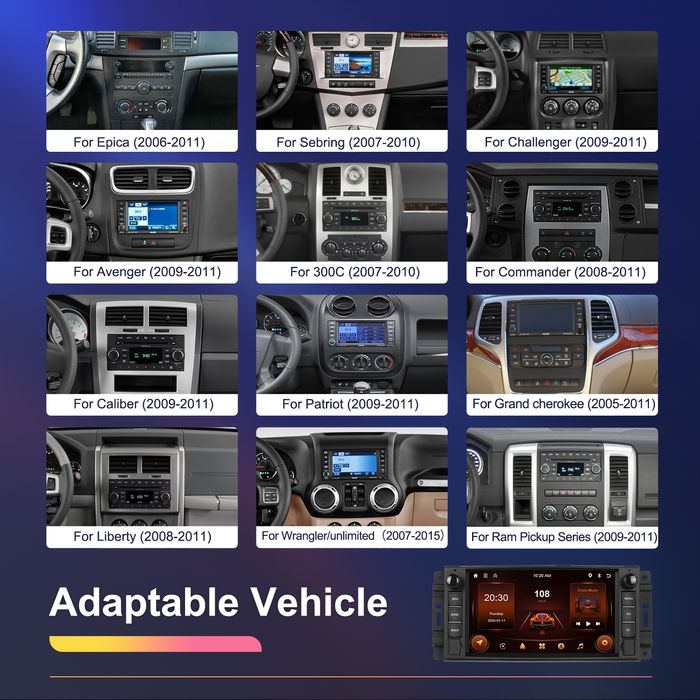 Jeep Chrysler Dodge Chevrolet Мултимедия Android GPS Навигация