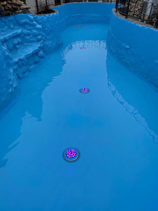 Corp iluminat subacvatic piscina iaz, 18W, RGB cu telecomanda, 4 buc