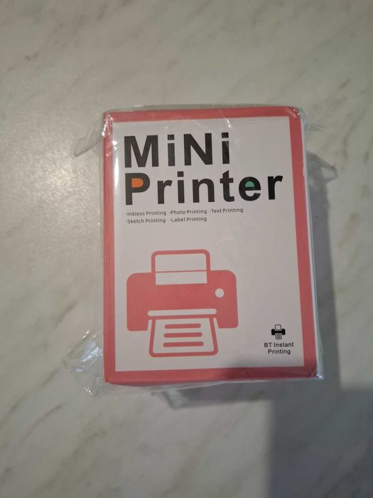 Mini Imprimanta Termica Portabila Bluetooth SIGILATA + 5 Role Stickere
