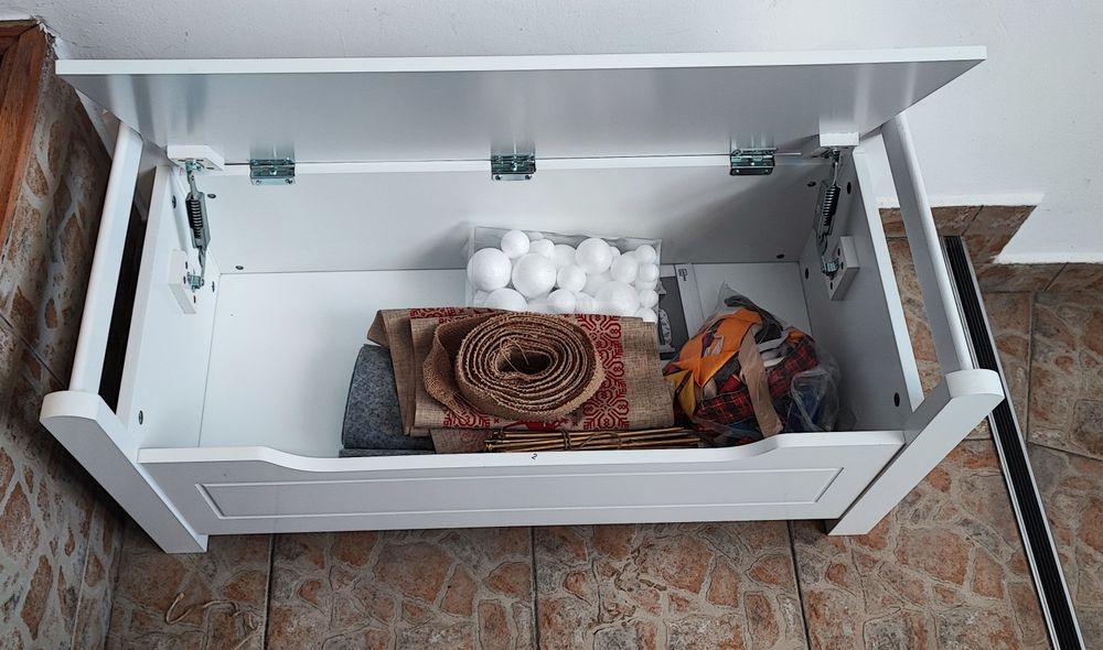 Ladă depozitare albă