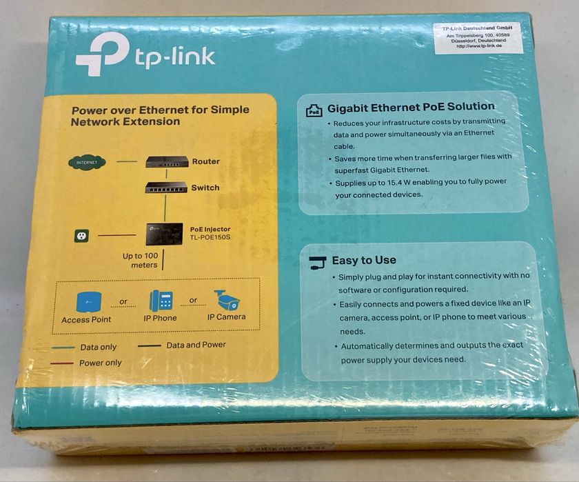 TP Link Gigabit PoE injector TL-POE150S