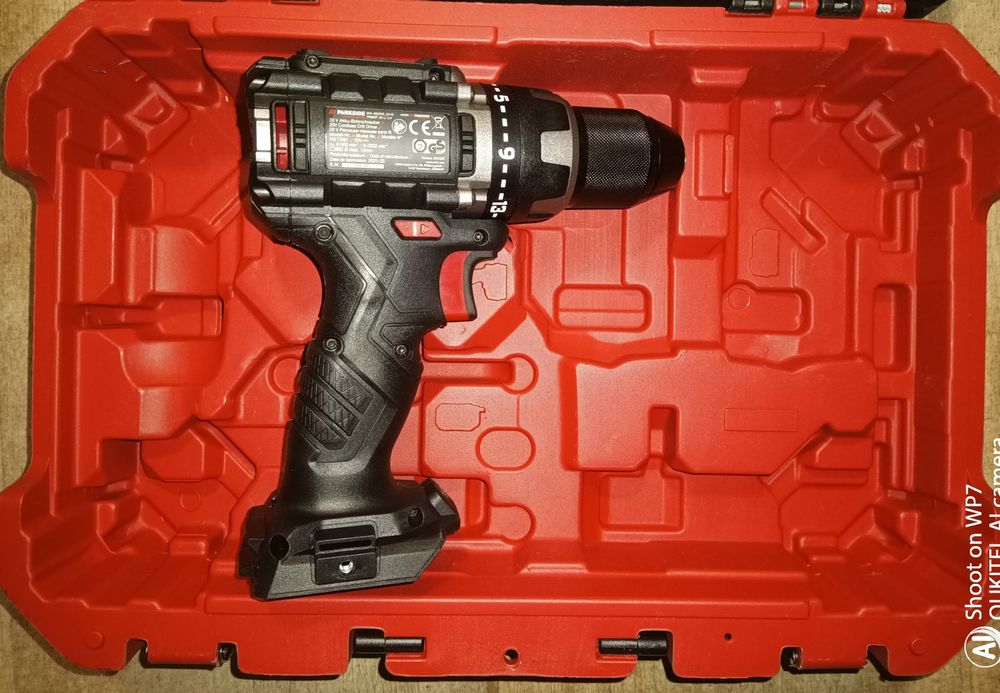 Parkside filetanta bormasina brushless 60Nm baterie 20V 4A incarcator