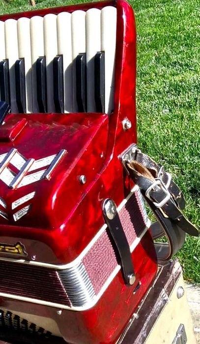 Acordeon Parrot cu 72 basi rosu