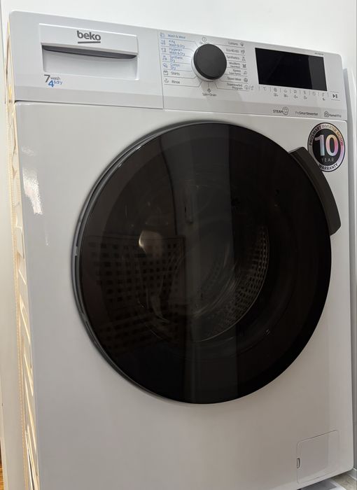 Mașină de spălat cu uscător Beko, 7/4 kg, Inverter, SteamCure - Stare impecabilă
