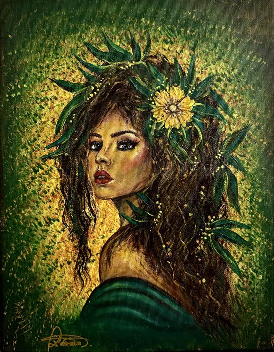 Tablou original pictat manual în acrilic pe pânză – 24x30 cm