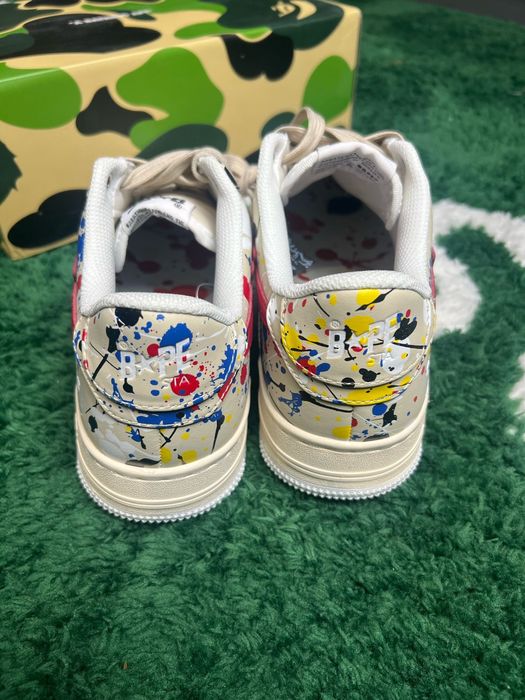 Bape Bapesta Low Paint Splatter noi marimea 43