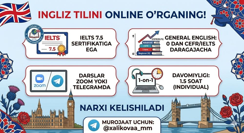 Turk tili va Ingliz tili kurslari