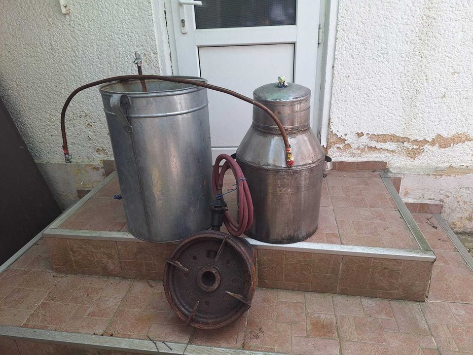 Vind cazan de țuică de 40 l cu toate componentele din inox