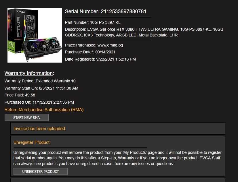 Продавам Видеокарти RTX 3080 - GigaByte, EVGA