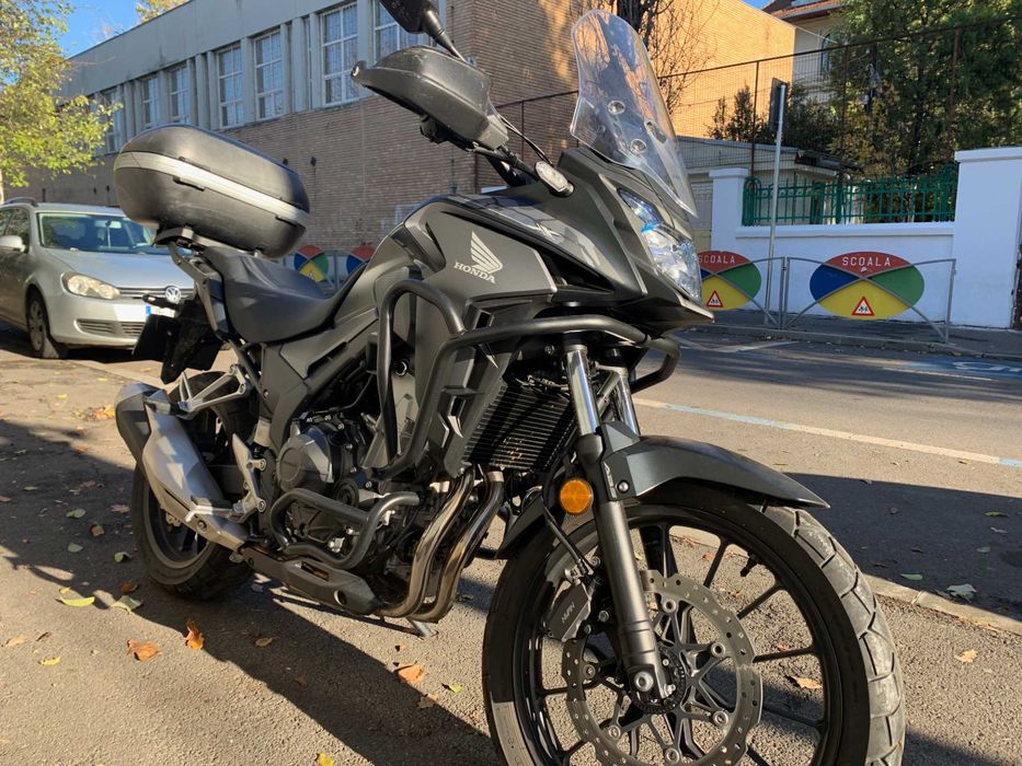 Vand Honda CB500X, rulata putin, topcase, crash guard