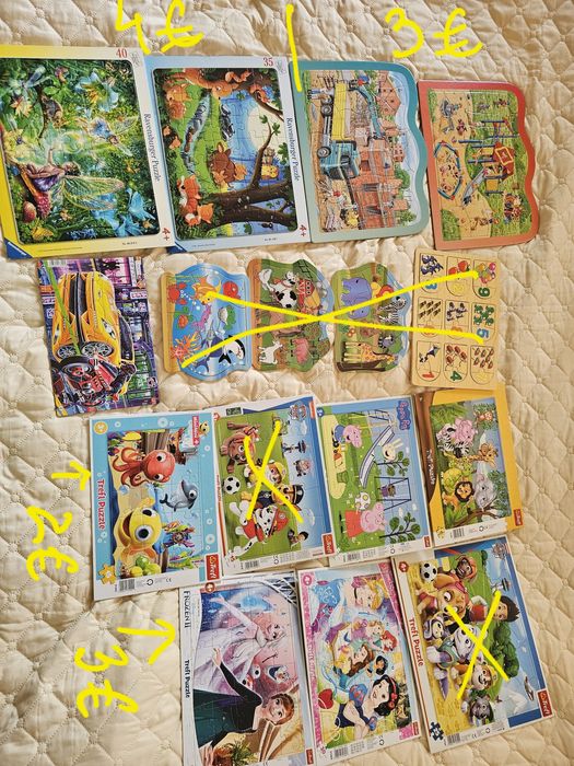 Детски пъзели на подложки, за ясла, за градина