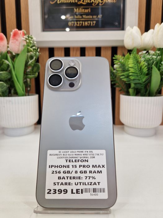 Iphone 15 Pro Max 256GB / 8GB RAM 77% Baterie Garantie! #56408