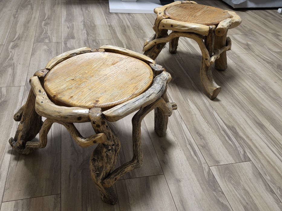 Дървени табуретки от корени 2броя