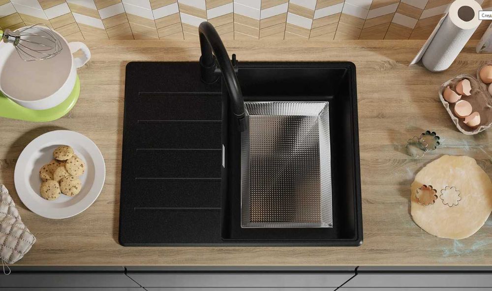 ПРОМО ТОП -37%  кухненска мивка от гранит Копенхаген 620х500 Top 45