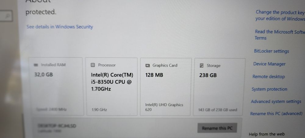 Продавам лаптоп Dell 7490