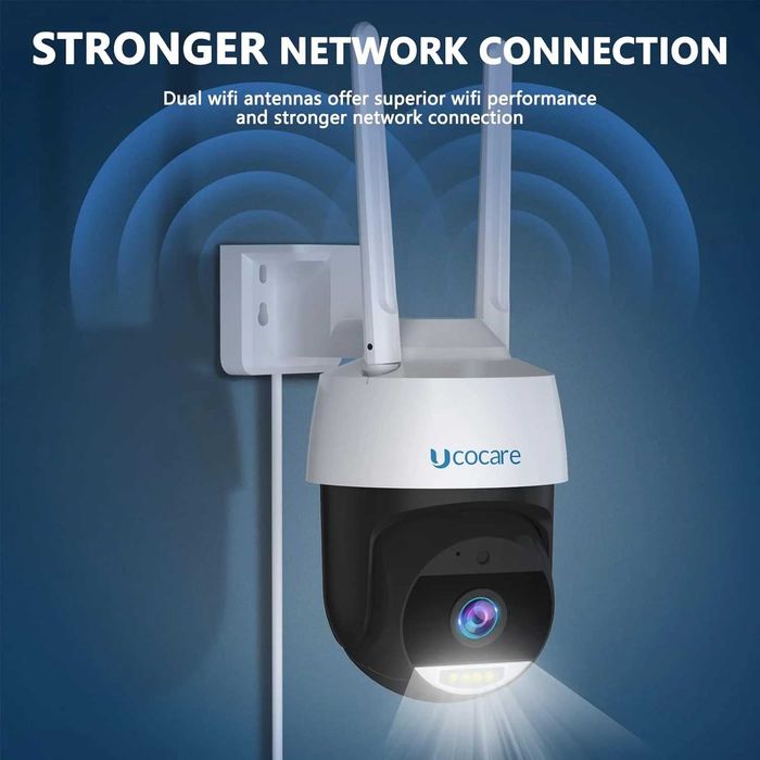 UCOCARE 5MP+32Gкарта WiFi UHD охранителна камера за външен монтаж IP67