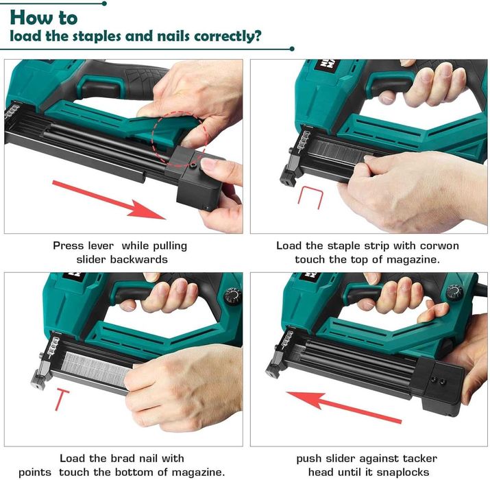 Pistol electric de cuie și capse NEU MASTER NTC0040 – 2 în 1, pentru tapițerie și prelucrare lemn, recondiționat