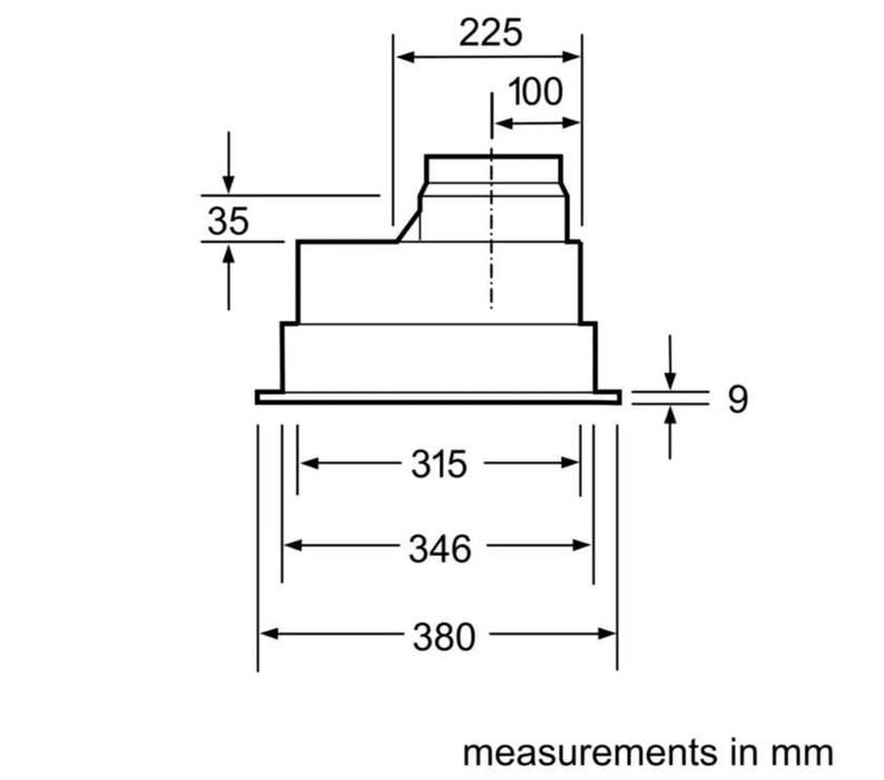 Аспиратор за пълно вграждане 53 cm Сребрист металик BOSCH mod.DHL555BL