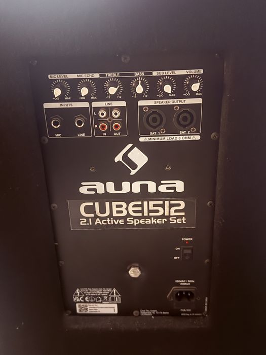 Vand boxe audio auna cube 2.1 set activa PA