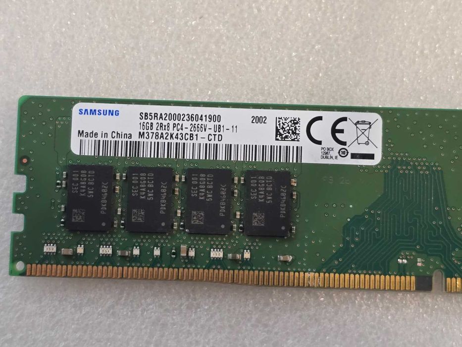 Memorie RAM desktop Samsung 16GB DDR4-2666 PC4-2666V DIMM Desktop (M378A2K43CB1-CTD)