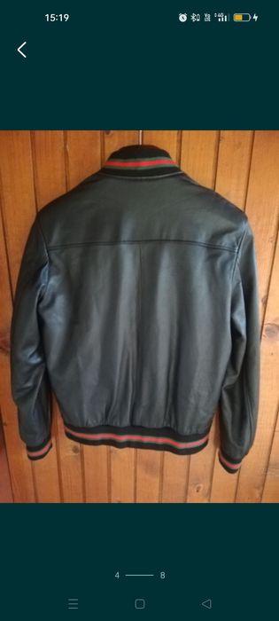 Geacă nouă Gucci S piele naturala bărbați