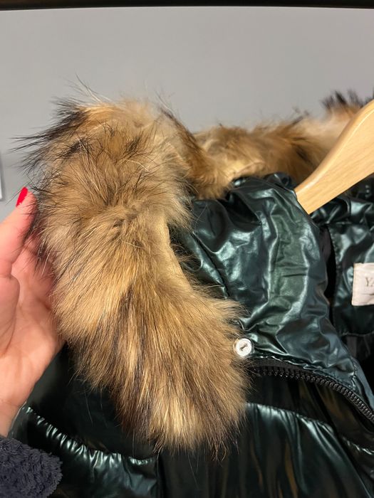 Дамско зимно яке със заешки пух