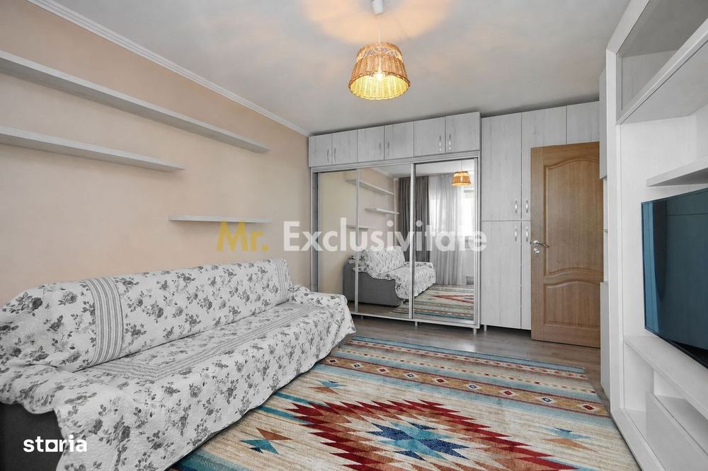 Apartament cu 3 camere, 2 băi și balcon închis | Exercițiu