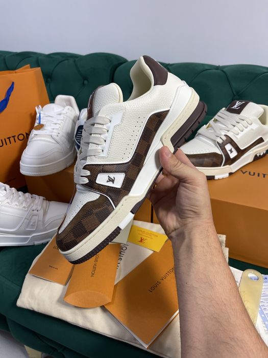 Adidasi Louis Vuitton piele naturala 100% Full Box colectie noua