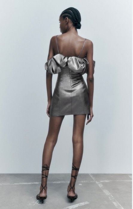 Къса парти рокля Zara с етикет